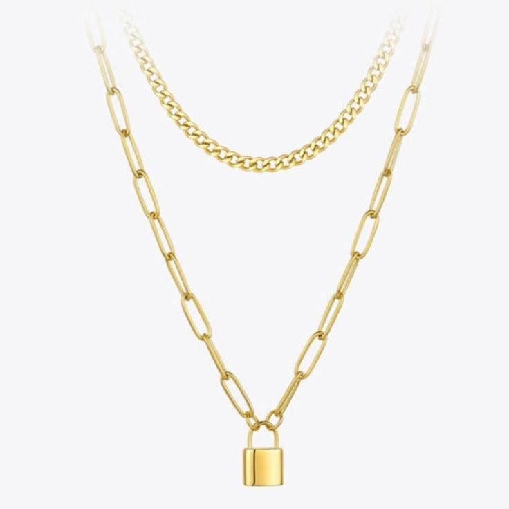 CANBERA CHAIN LOCK NECKLACE