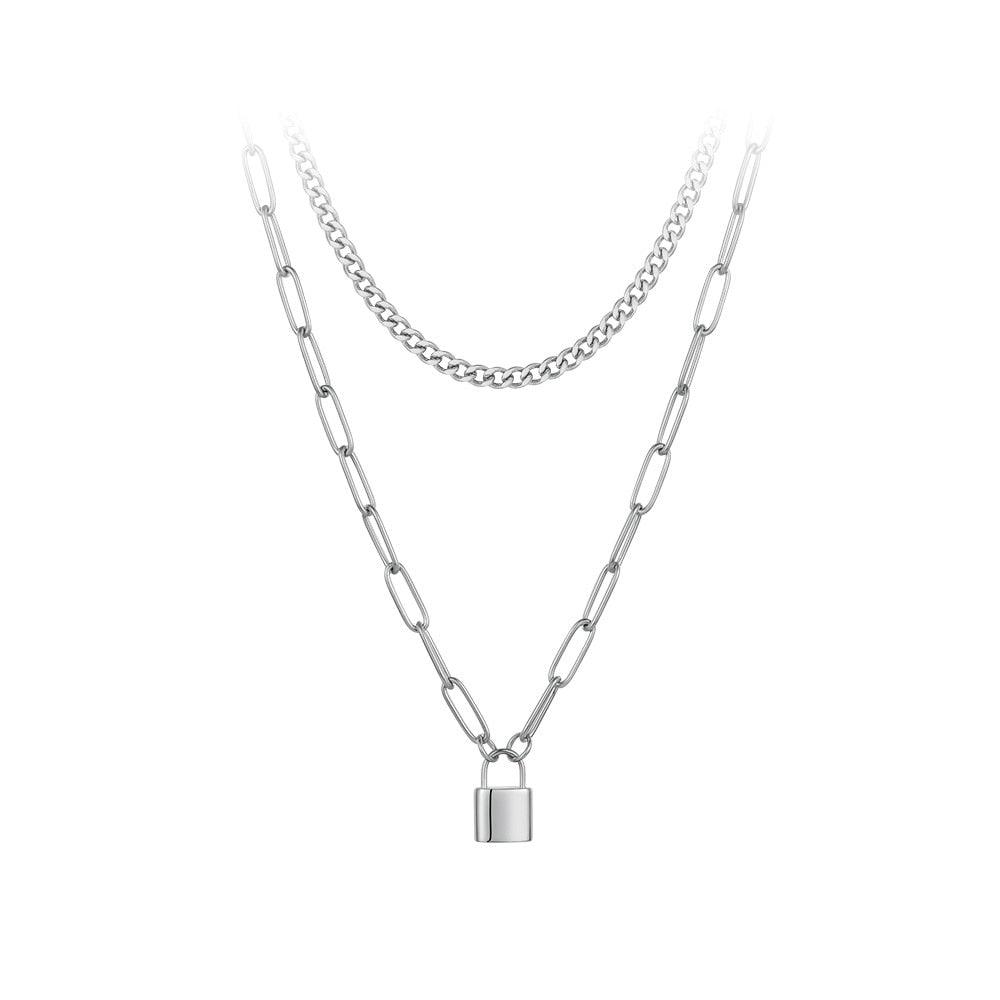 CANBERA CHAIN LOCK NECKLACE